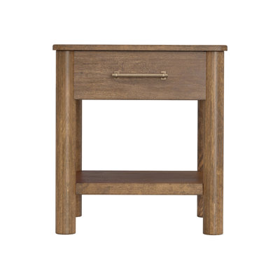 Quinn Solid Wood End Table with Storage