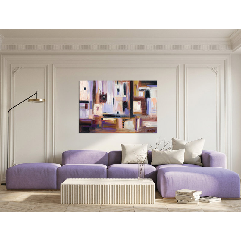 «Abstract City» par Ekaterina Ermilkina - peinture sur toile tendue