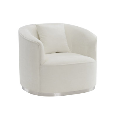 Chair w/1 Pillow Beige Chenille