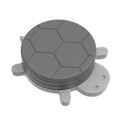 Bamboo Turtle Coaster Set - Dual Tone Gray Finish, with Magnetic Storage Base, 5-Piece Cute Animal Drink Coasters, Non-Slip Heat Resistant Cup Holder for Coffee Table, Kitchen, Office, Multi-Color Options