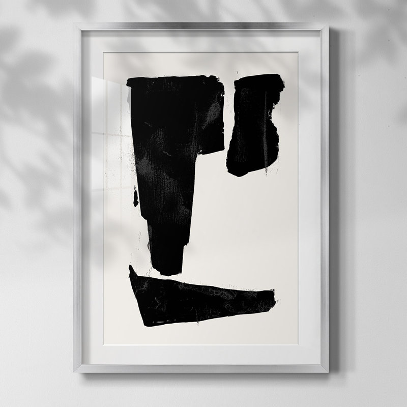 Triple bloc imprimé I, Blanc, Papier avec cadre argenté