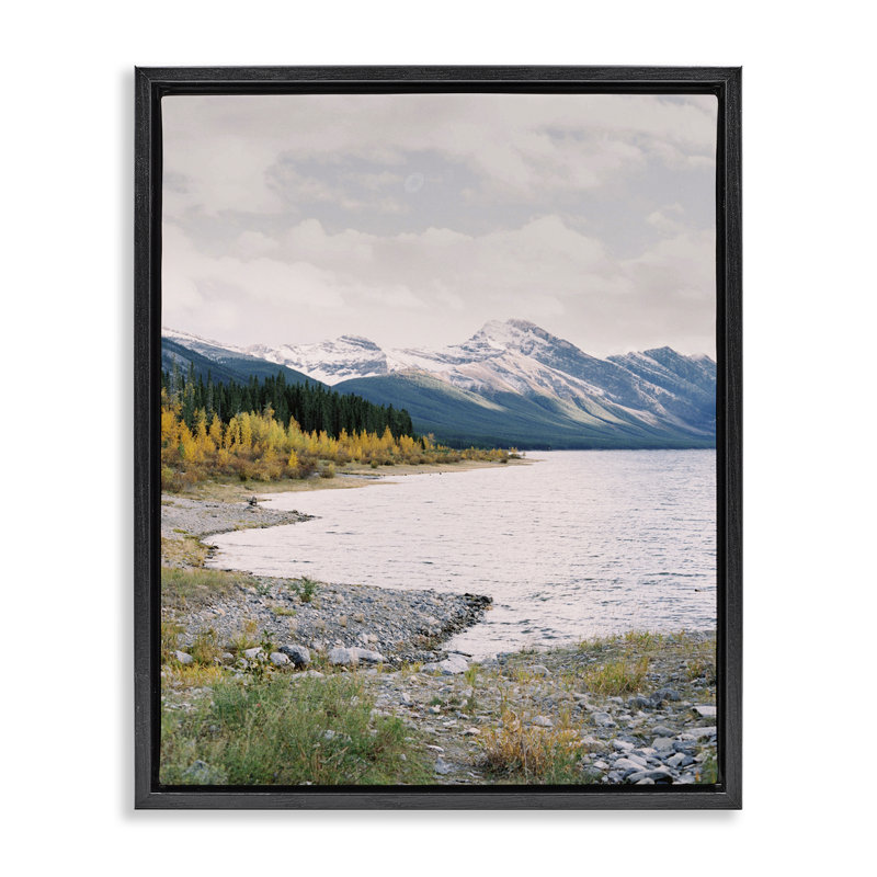 Art mural sur toile Floater par Justine Milton, Cadre flottant noir de jais, H 21 po x l 17 po