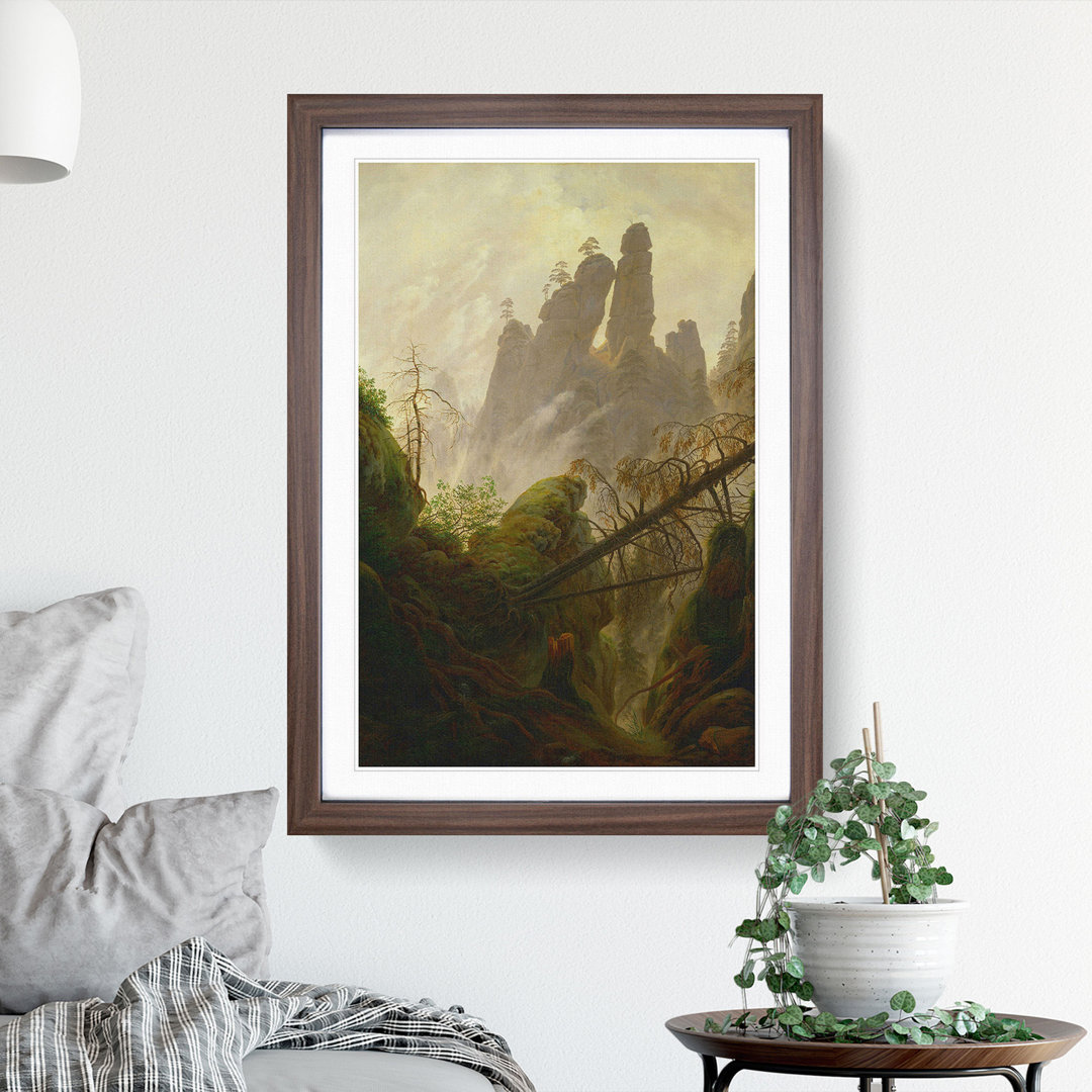 Friedrich Caspar David Rocky Ravine by Caspar David Friedrich - Picture Frame Painting