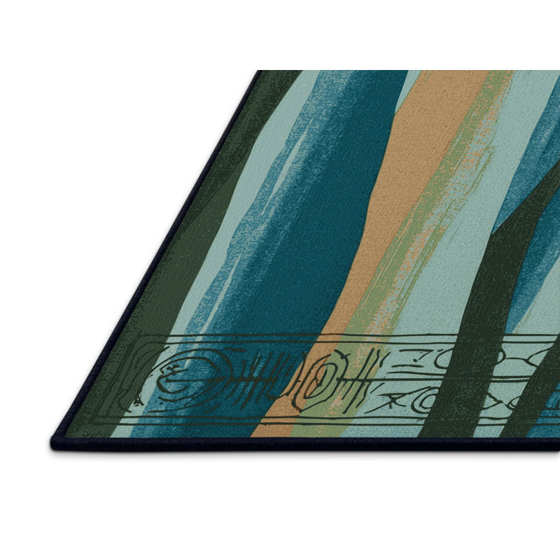 Tapis céleste en bois de grève, Rectangulaire 2 pi x 3 pi