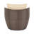 Brown+Beige 3Pc Pe Outdoor Chatting Setup - Aluminium, Cushion Enhanced Area, 27.4 In. Depth, Width, 23.61 Height, 40.59 Lb Seating Arrangement,