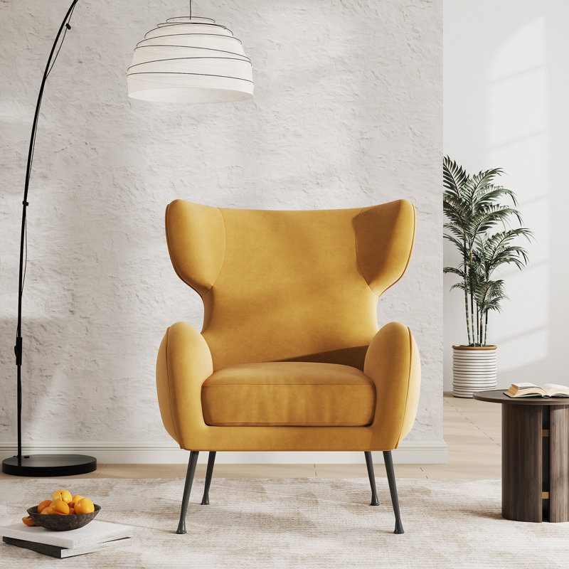 Wingback Chair Soft Upholstered Modern Accent Chair