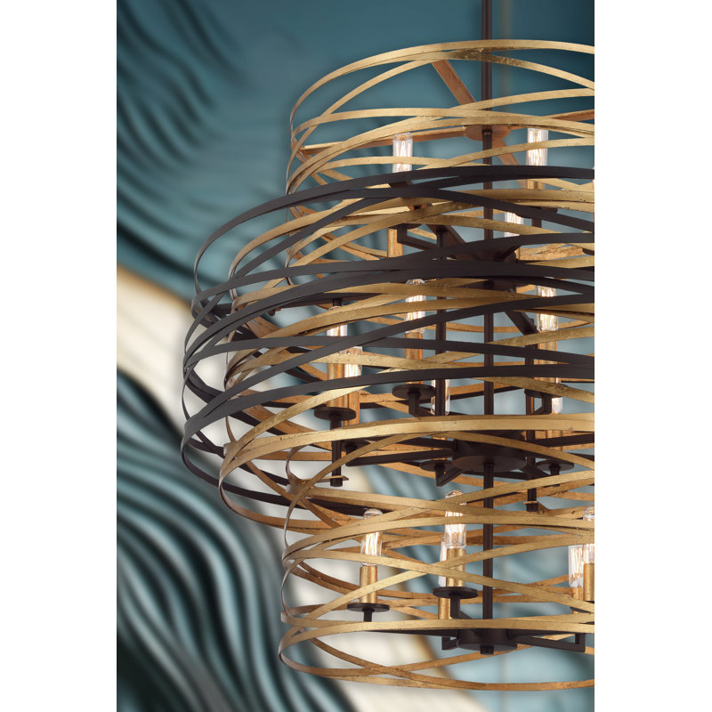 Brayden Studio Harnett Dark Bronze Finish Chandelier