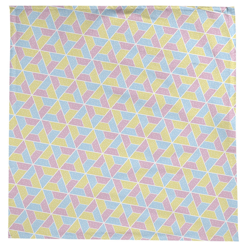 Nappe trapézoïdale Leffel, Bleu / jaune / rose