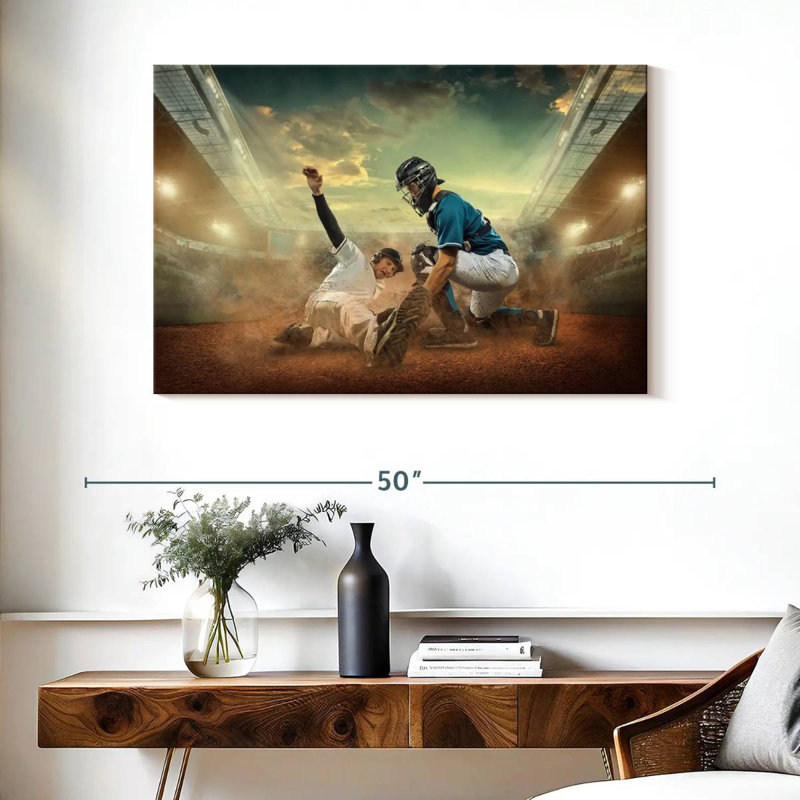 Sireci Baseball Action, 26" H x 39" W