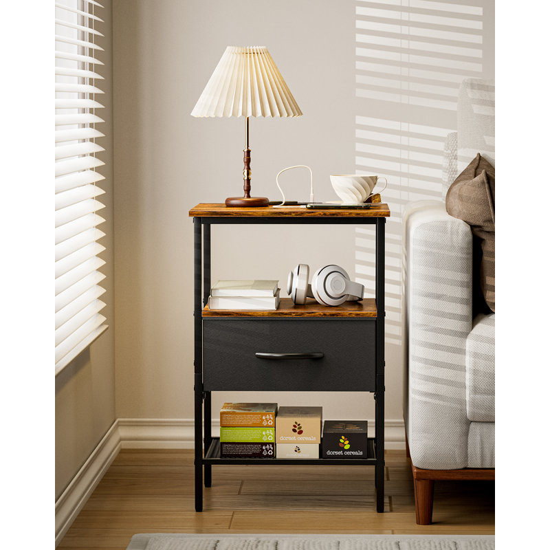 Ladislav End Table with Built-In Outlets