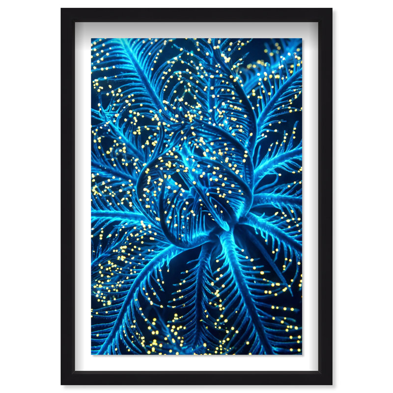 Neon Bloom Print by Oliver Gal, 25.5"H x 17.5"W, Black Shadowbox