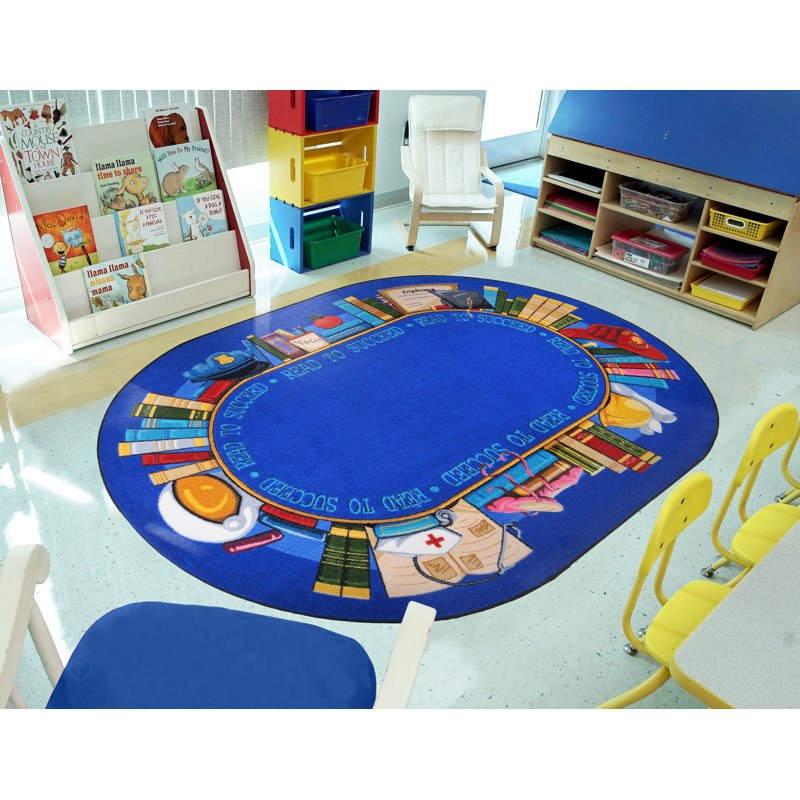 Tapis de lecture éducatif, Ovale 7 pi 8 po x 10 pi 9 po
