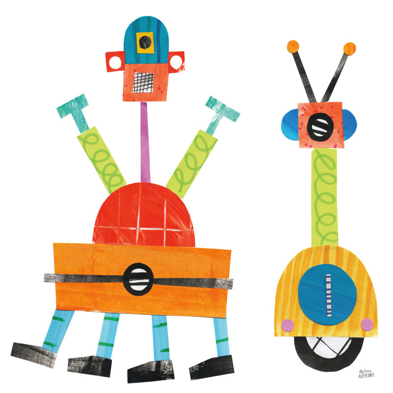 Robot Party Element VII by Melissa Averinos - Wrapped Canvas Art Prints, 76cm H x 76cm W x 3.8cm D