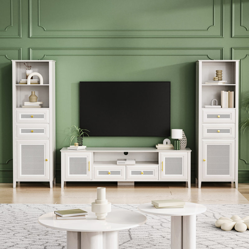 Crédence de rangement l 102,1 po Altura, Blanc