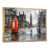 Toile avec cadre flottant or