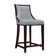Upholstered Counter Stool with Solid Wood Frame
