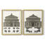 Bâtiments et façades II - Reproduction encadrée de qualité supérieure - prêt à être accroché - aucun clou requis - aucun clou requis-2038745222-2038745227