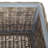 Modern Whyte Wicker Mahogany Solid Wood Trunk with Durable Handles, Lift-Top Storage for Living Room