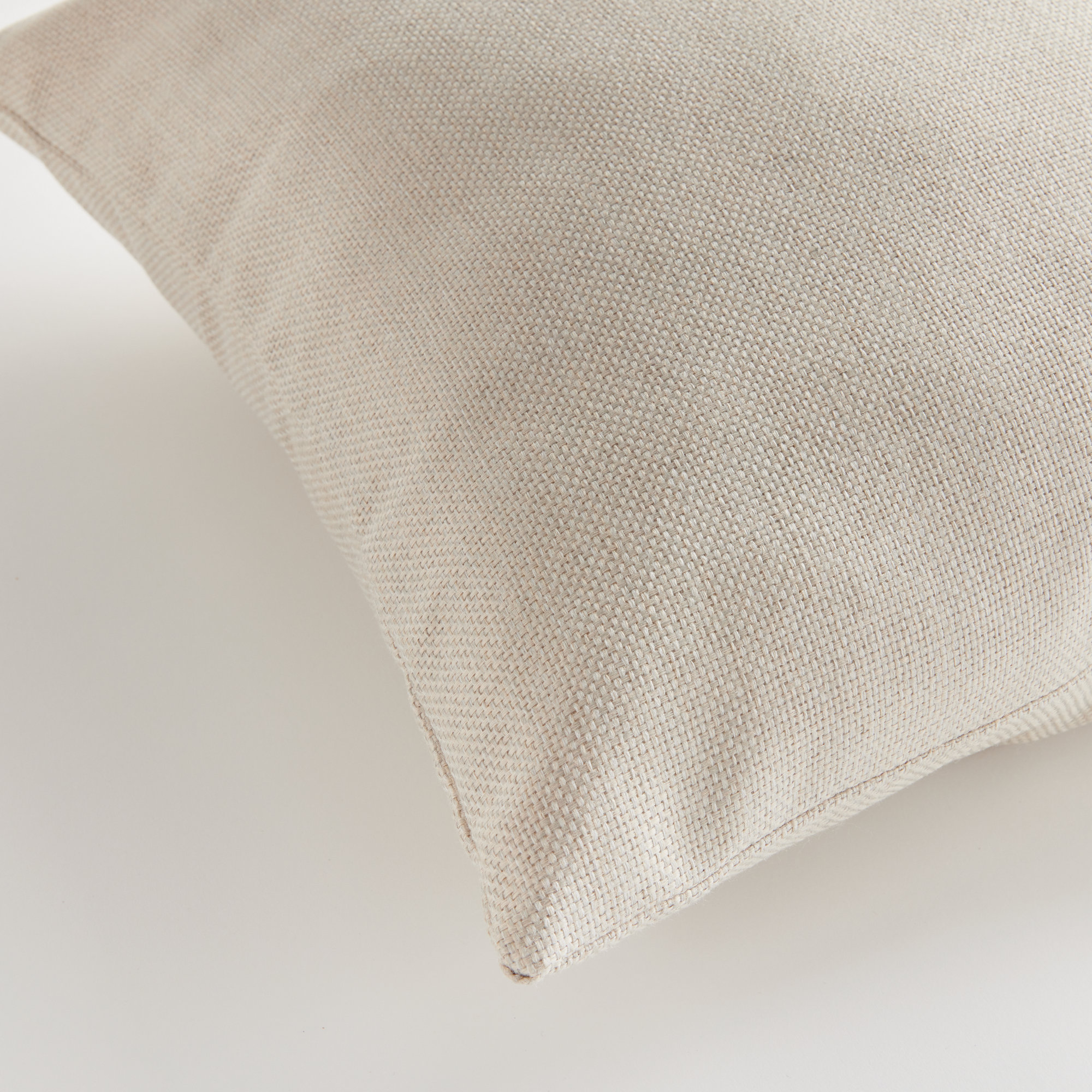 Sylvie Solenne 20 in. Woven Jacquard Cream Square Indoor/Outdoor Throw Pillow, Light Gray