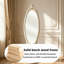 Surface de miroir de 74,8 po de forme spéciale avec miroir en bois de hêtre blanc