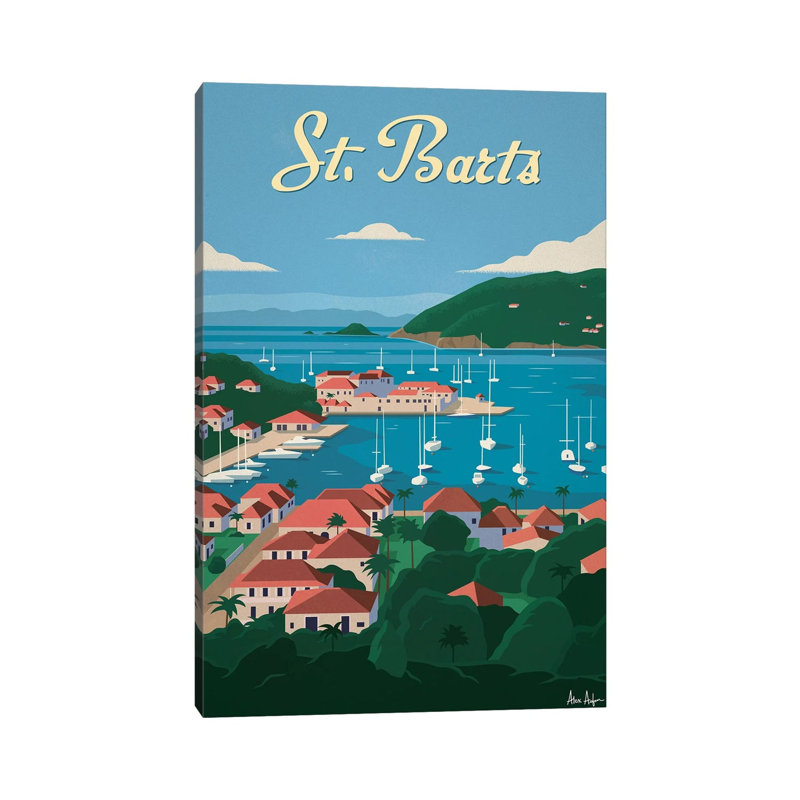 St. Barts by IdeaStorm Studios - Wrapped Canvas Rectangle Print, 20.32 cm H x 30.48 cm W
