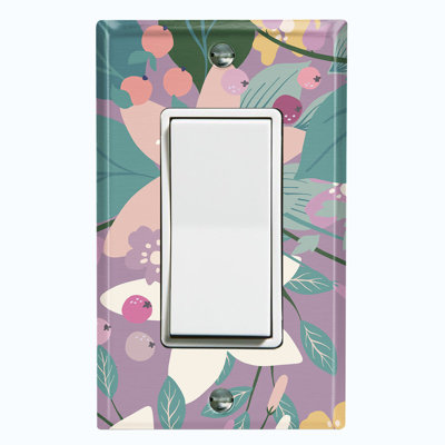 Patterned 1 - Gang Rocker Standard Wall Plate