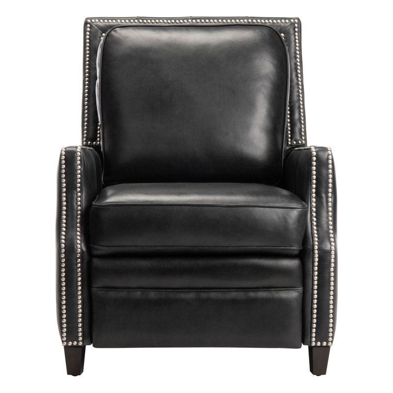 Couture Leather Recliner, Black