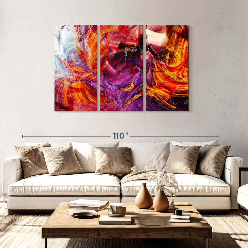 Avery Abstract Caramel Splash, 48" H x 74" W
