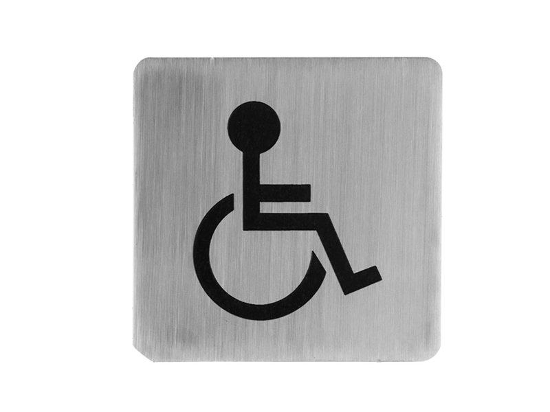 Affiche de porte, Acier inoxydable satiné