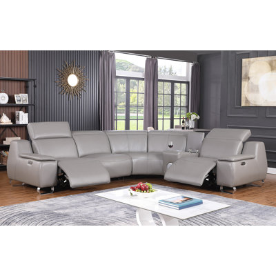 Lilynn 2 Piece Real Leather Living Room Set