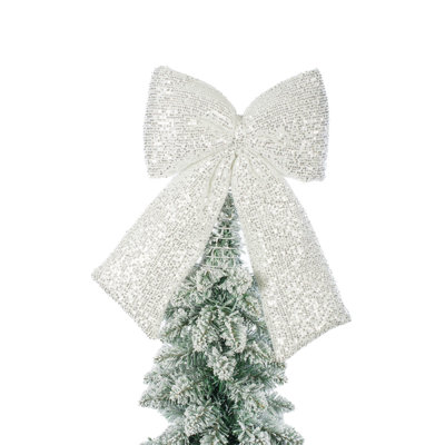 Pointe d'arbre en tissu Sequin