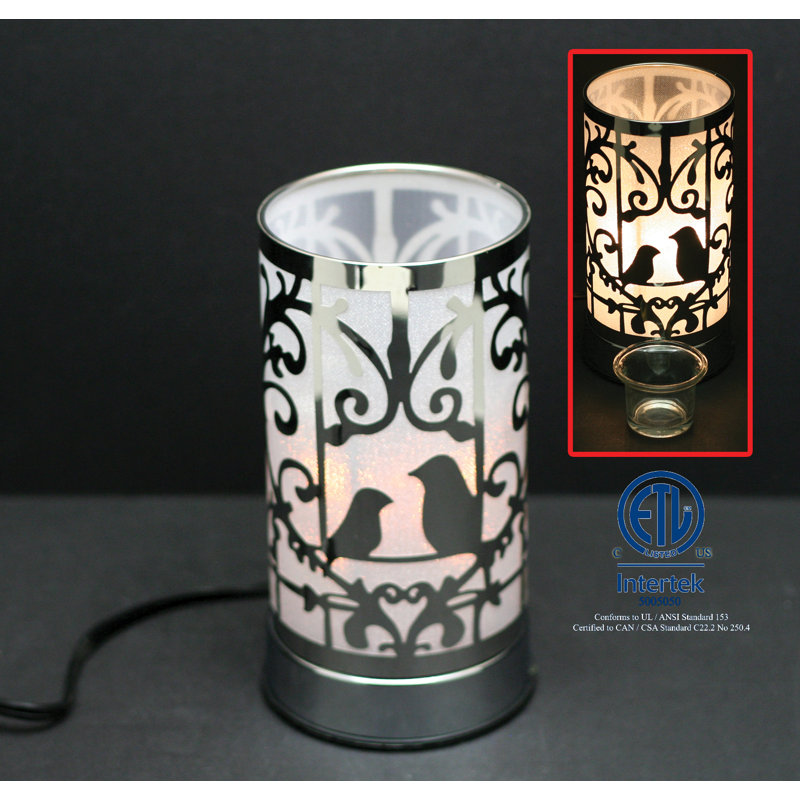 Lampe de table argentée 7,8 po Antinio
