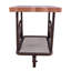 Table de bout Francie, finition chêne et gris antique