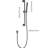 59-Inch Hose Shower With 28-Inch Slide Bar - Height Adjustable Head Nozzles, Stainless Steel Matte Black -Performance & Appearance