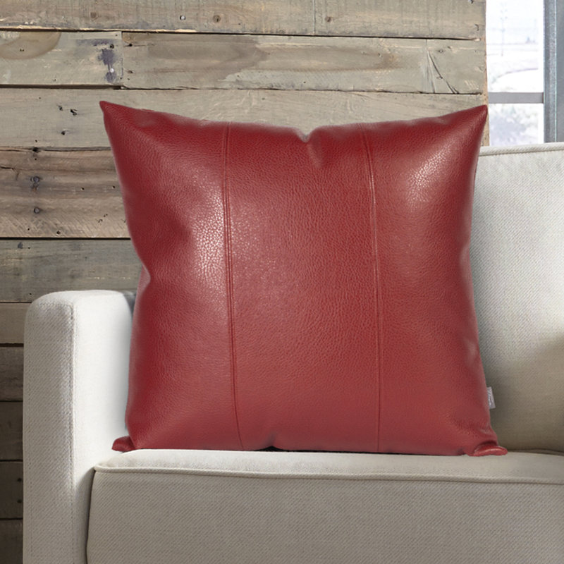 Decorative Reversible Throw Pillow, 24" x 24", Red