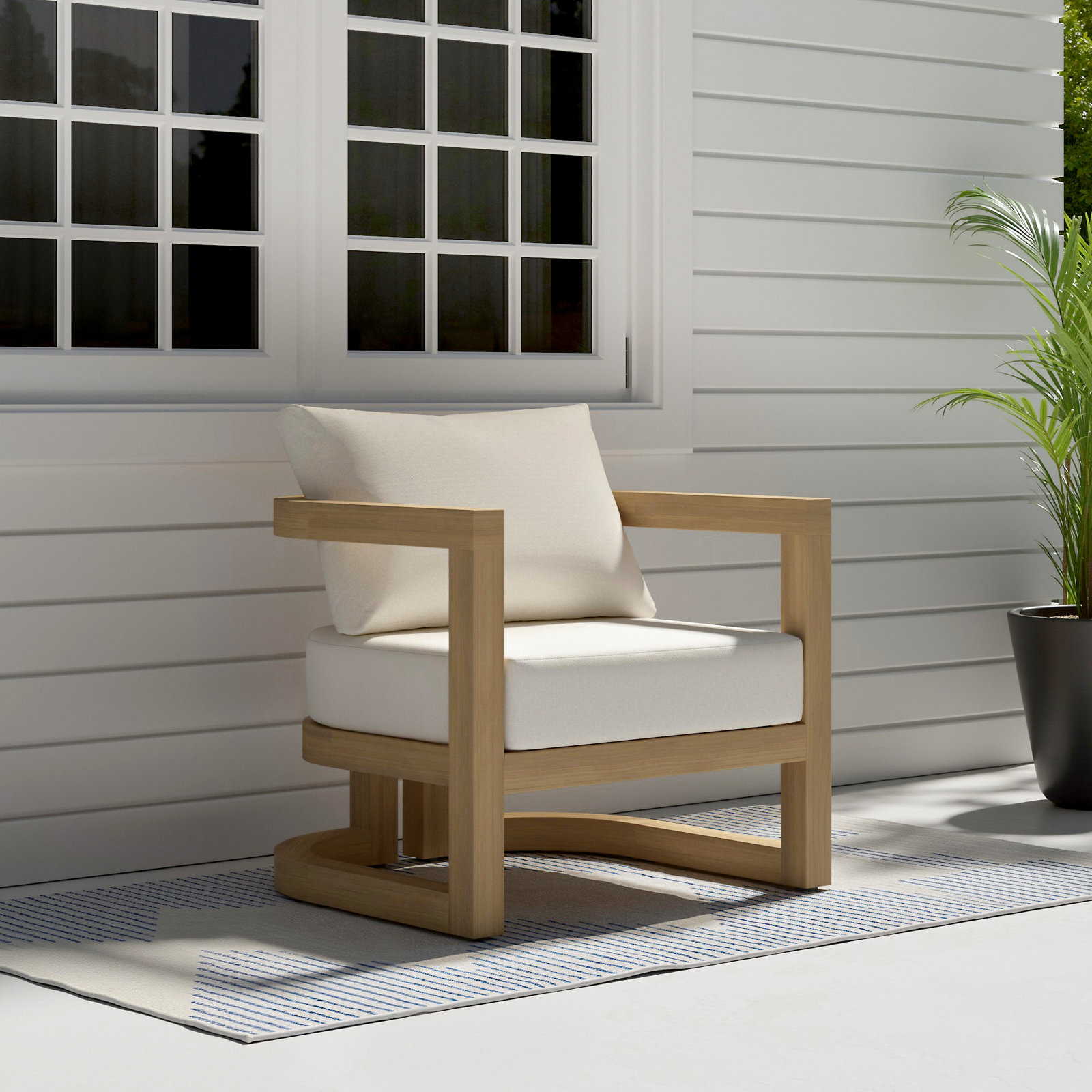 Emory Acacia Patio Lounge Chair