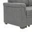 Lit escamotable de 86 po à 3 places gris, réversible, avec accoudoirs à surpiqûres et accents pour les réunions en famille-1005806763