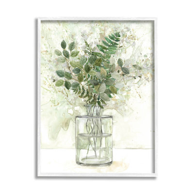 Herb Plant Arrangement Vase by Carol Robinson - Graphic Art on Wood