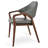 Luna Upholstered Arm Chair in Gray