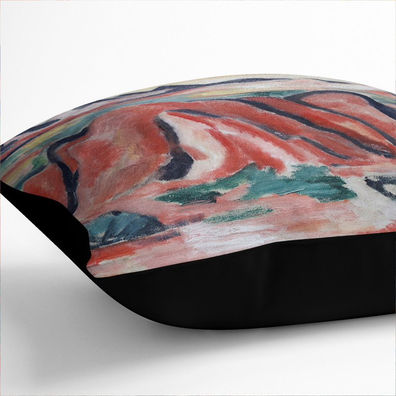 New Mexico By Marsden Hartley Square Throw Cushion, Black, 55cm H x 55cm W x 20cm D