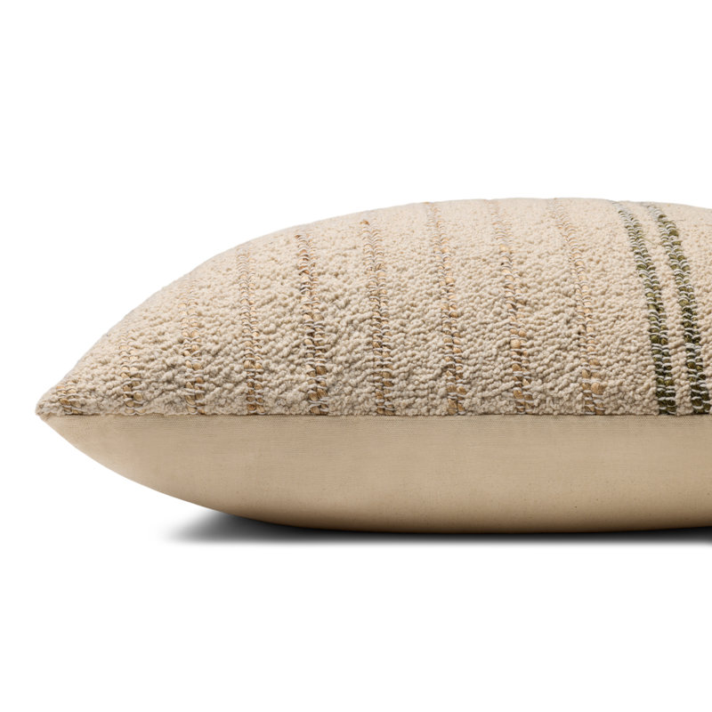Coussin décoratif Amber Lewis x Loloi Atley, Naturel / Olive, Polyester