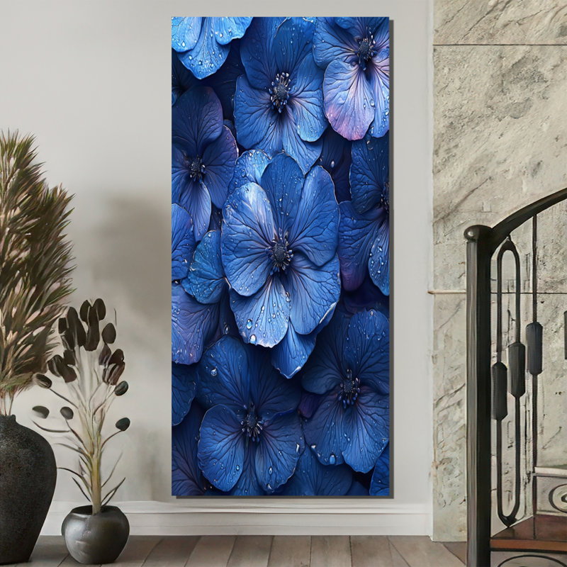 Anding - salon d'art mural floral, H 60 po x l 28 po, Toile tendue, Ne s’applique pas