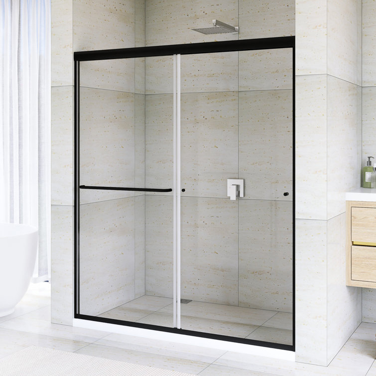 60 In. W X 70 In. H Double Sliding Framed Shower Door In