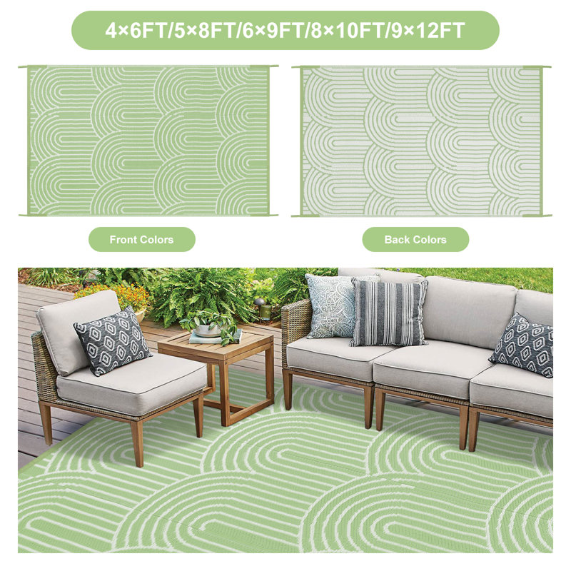 Botho Outdoor Rug Patio Waterproof Reversible Camping Rugs Plastic Straw Rv Rugs for Outside Under Awning Portable Lightweight Carpet for Backyard