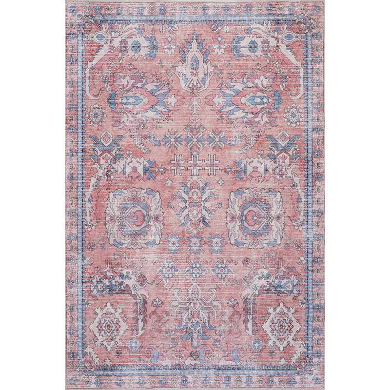 Tapis lavable Ketter Pink Flames 5 x 7