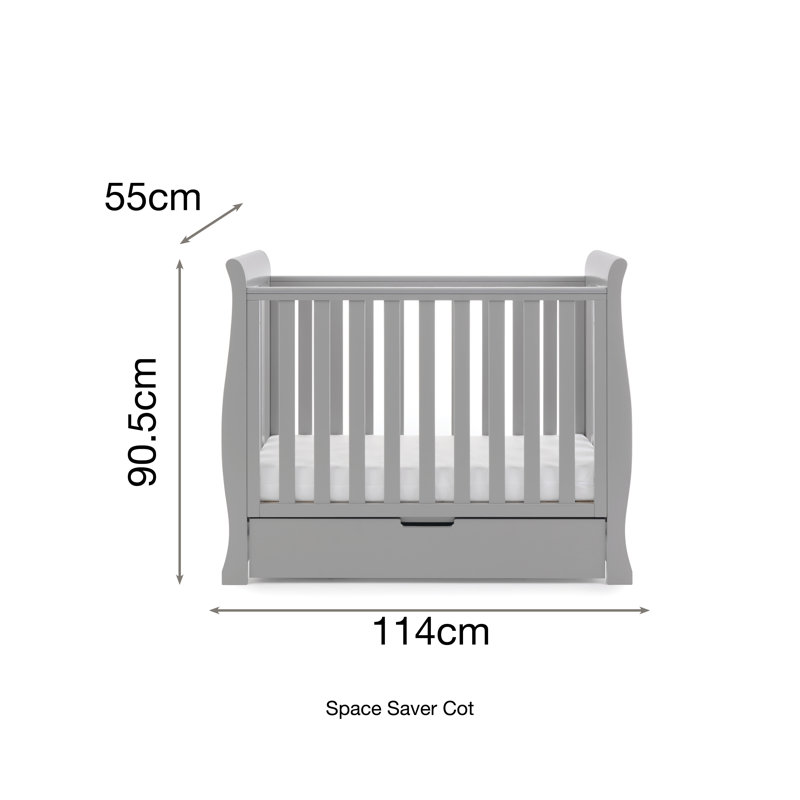 Stamford Space Saver 2-Piece Nursery Furniture Set, Warm Grey