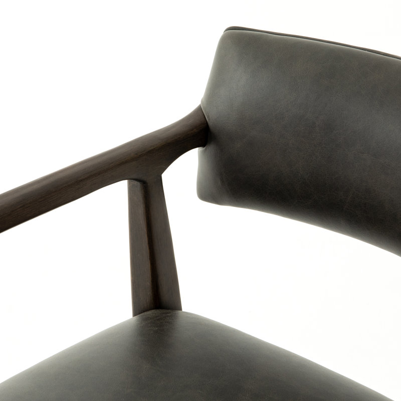 Tyler Leather Swivel Task Chair, Black