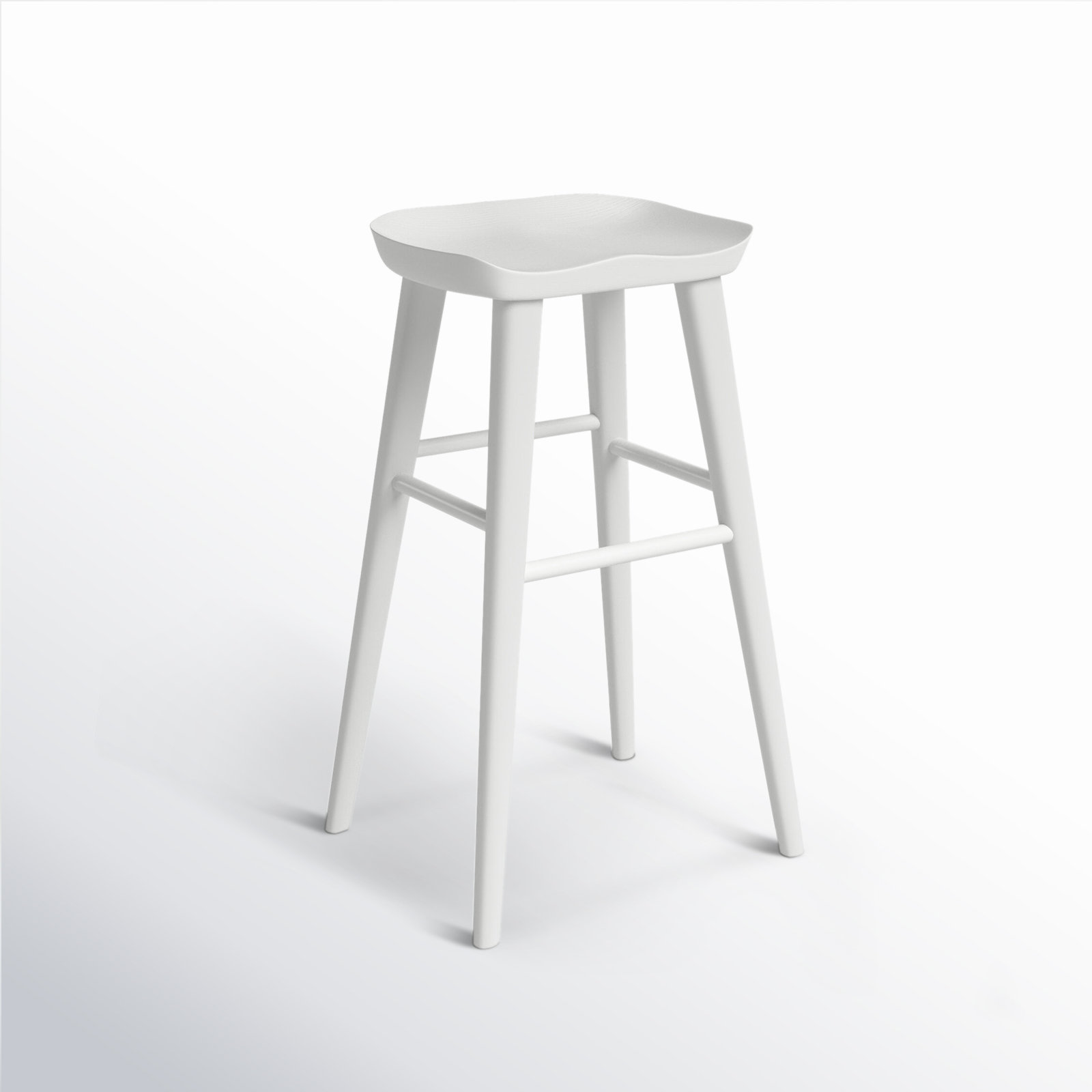 Anzie Bar & Counter Stool, Bar Stool (29.3" Seat Height), White