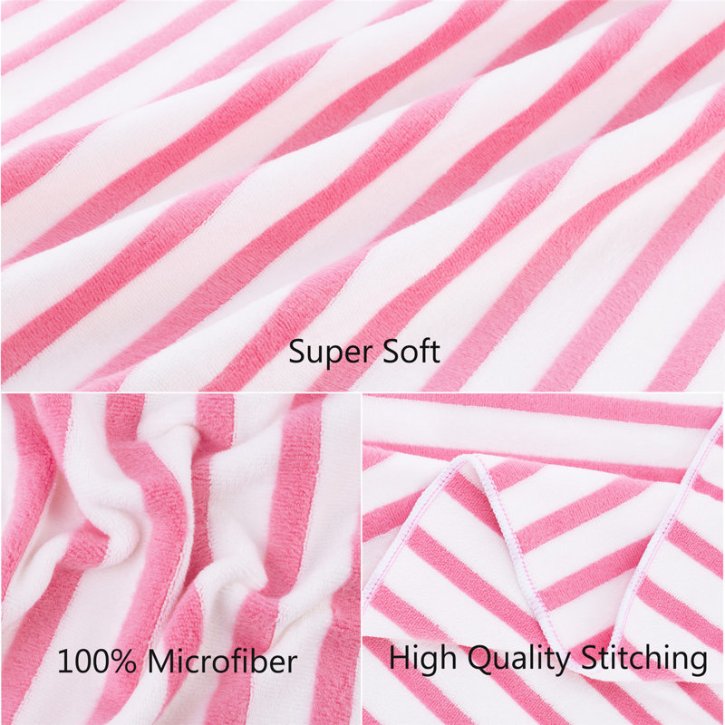 Deepraj Bath Towel, Stripe Pink