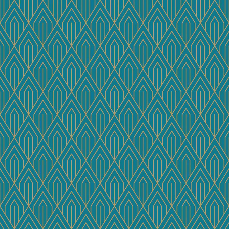 Carreau de papier peint auto-adhésif, Bleu foncé, L 10 pi x l 24 pi